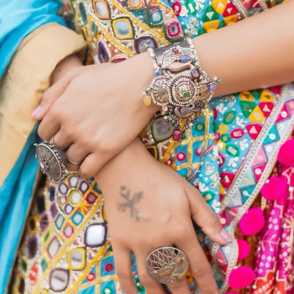 Pink_And_Blue_Designer_Lehngha_Real_Mirror_Work_With_Dupatta