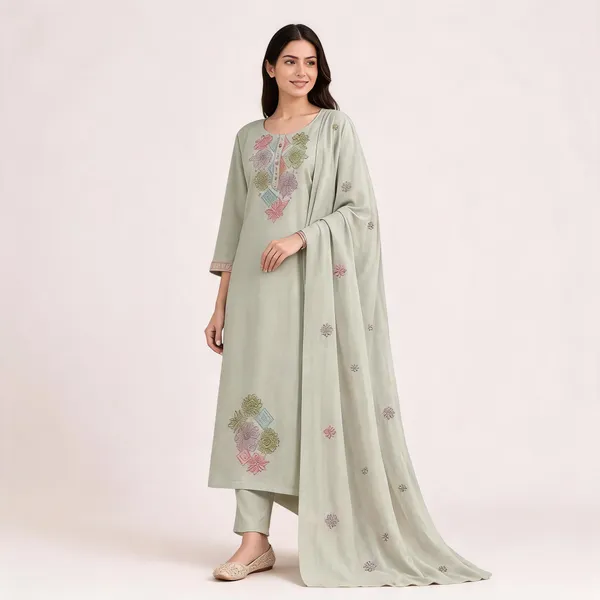 Sage_Green_Rayon_Embroidered_Straight_Kurta_Set_For_Women