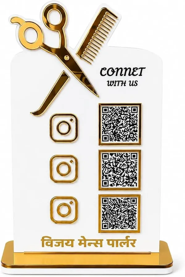 Gold_Salon_QR_Code_Acrylic_Display_Stand