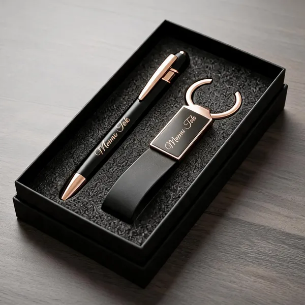 Black_Metal_Pen_And_Bracelet_Gift_Set