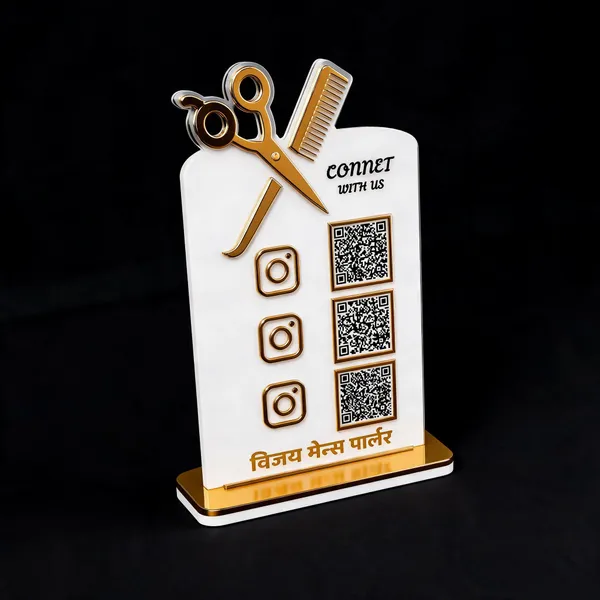 Gold_Salon_QR_Code_Acrylic_Display_Stand