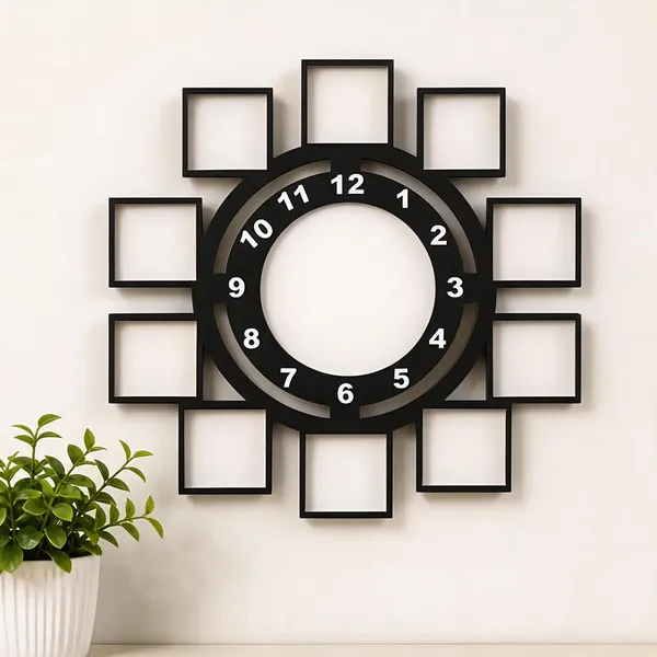 Black_Contemporary_Photo_Collage_Wall_Clock