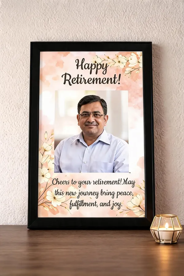 Black_Retirement_Floral_Photo_Frame