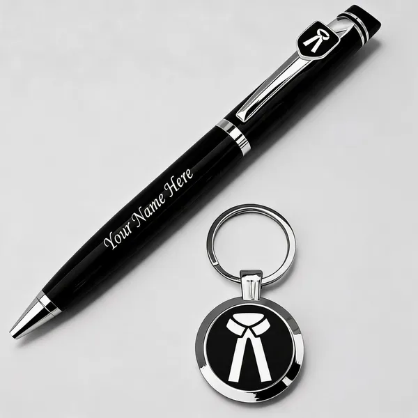 Black_Pen_And_Tie_Keychain_Gift_Set