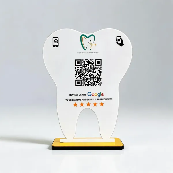 Tooth_Shaped_QR_Code_Google_Review_Display_Stand