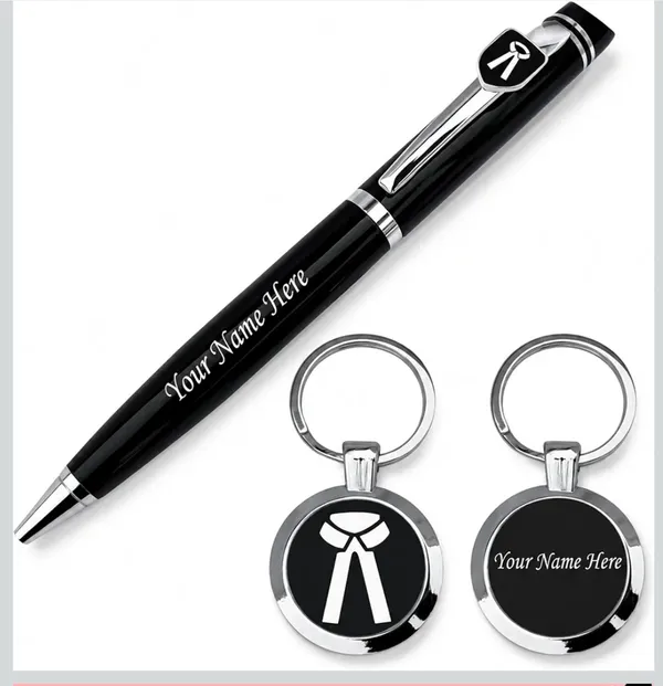 Black_Pen_And_Tie_Keychain_Gift_Set