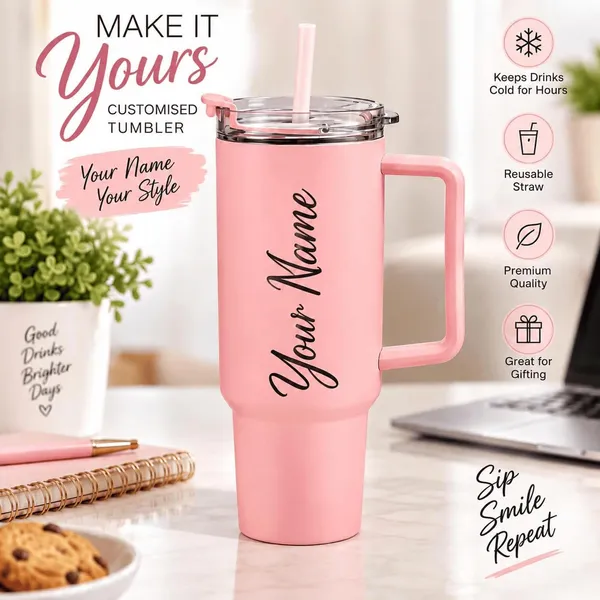 Pink_Insulated_Customised_Tumbler_With_Handle_And_Straw