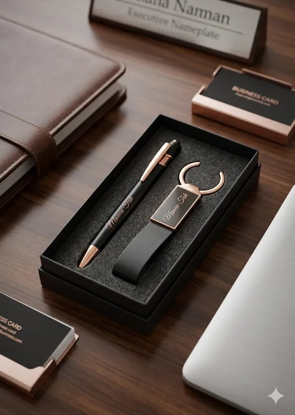 Black_Metal_Pen_And_Bracelet_Gift_Set