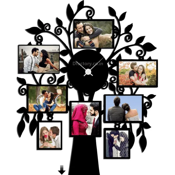 Black_Tree_Design_Photo_Frame_Wall_Clock