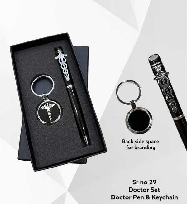 Black_Doctor_Pen_And_Keychain_Set