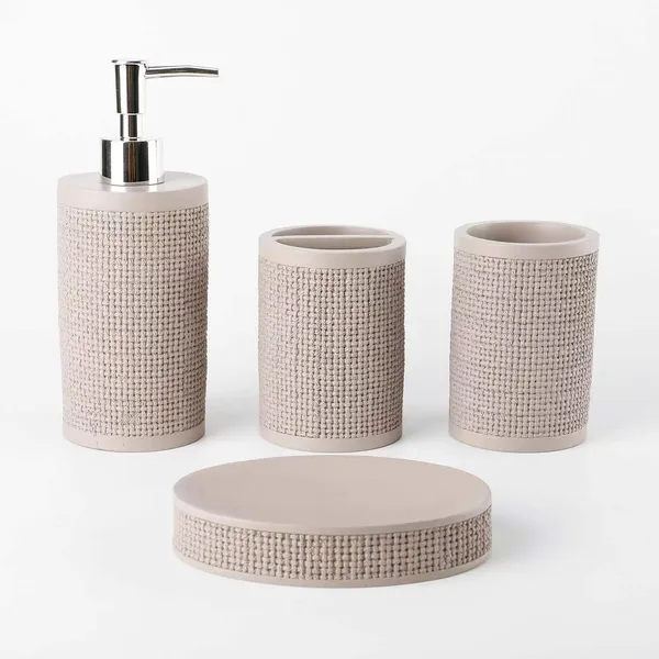 Textured_beige_4PC_Bathroom_Accessory_Set-RESIN