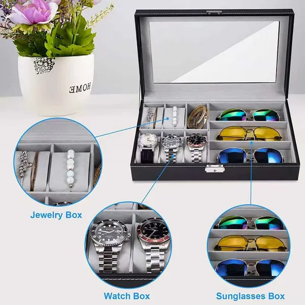 Black_12_Watch_Organizer_Storage_Box