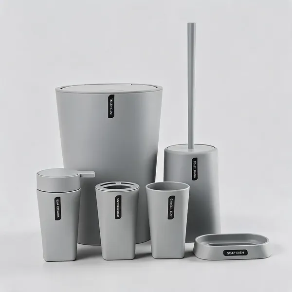 Pp_Modern_Solid_Grey_6-Piece_Bathroom_Accessory_Set