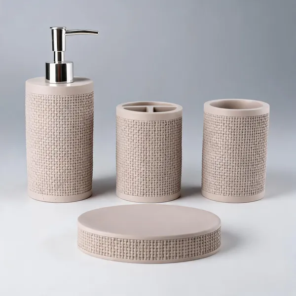 Resin_Modern_Textured_Beige_4-Piece_Bathroom_Accessory_Set