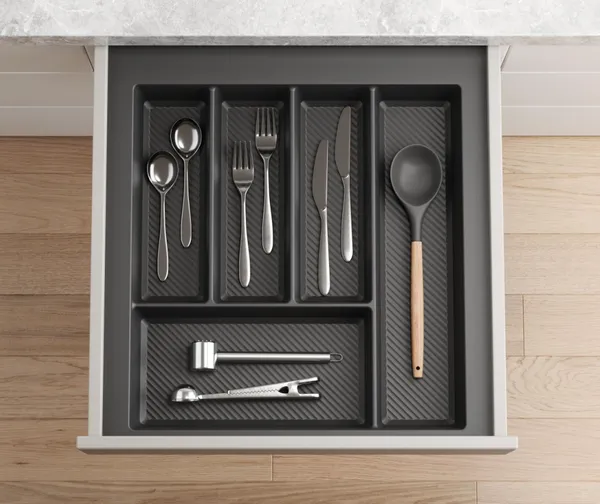 Pvc_Modern_Grey_Cutlery_Drawer_Organizer_Tray_500Mm