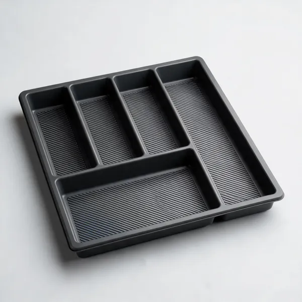 Pvc_Modern_Grey_Cutlery_Drawer_Organizer_Tray_500Mm