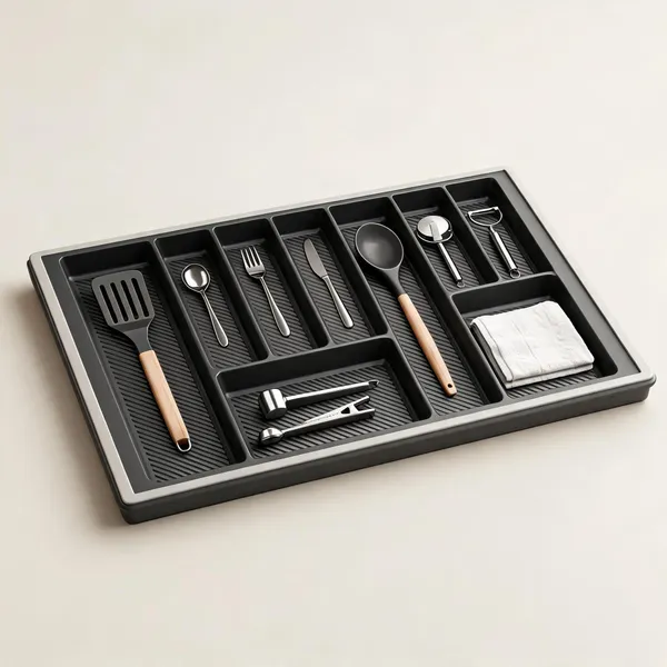 Pvc_Modern_Grey_Cutlery_Drawer_Organizer_Tray_800Mm