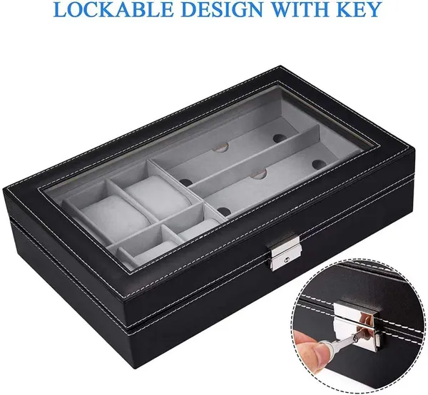 Black_12_Watch_Organizer_Storage_Box