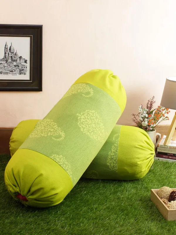 Cotton_Check_Bolster_Cover