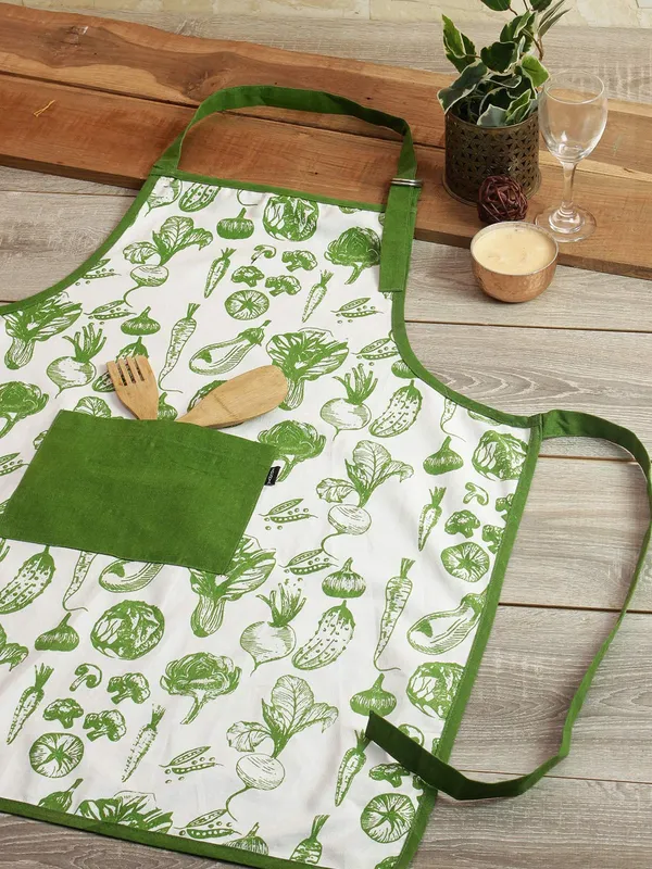 Cotton_Kitchen_Apron_With_Front_Pocket