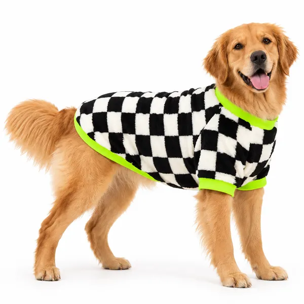 Black_and_White_Checks_Sherpa_Sweater_with_Neon_Green_Accents