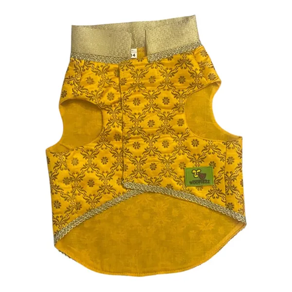Sunflower_Yellow_Brocade_Silk_Sherwani