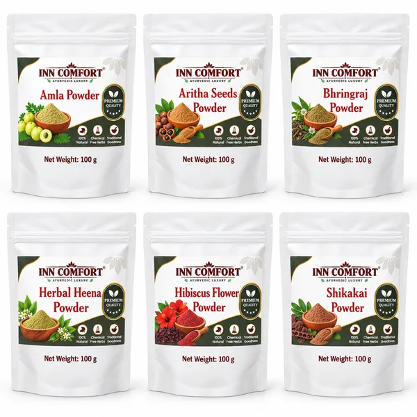 Inn_Comfort_Amla_Bhringraj_Shikakai_Herbal_Hair_Powder_Combo_Pack_Of_6