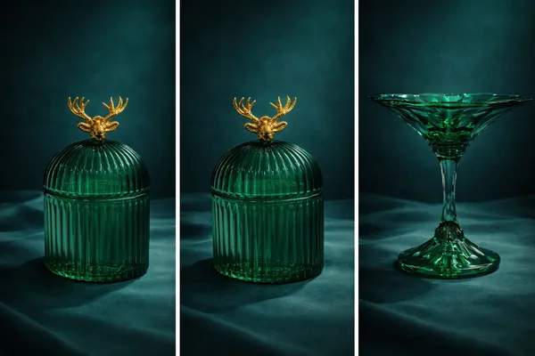 Glass_Decorative_Ribbed_Animal_Motif_Tabletop_Set