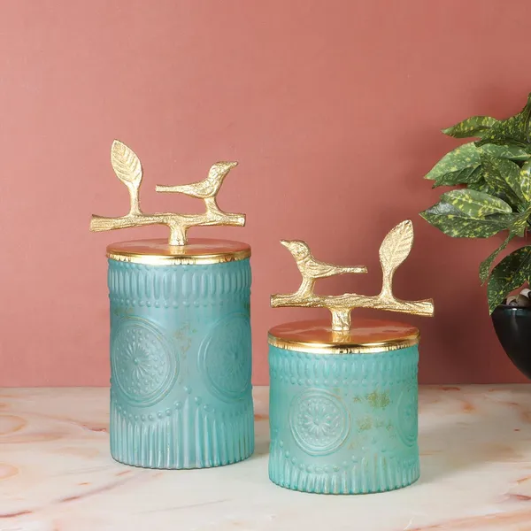 Glass_Decorative_Textured_Jar_Set