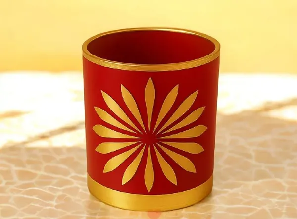 Red_Floral_Design_Pen_Holder