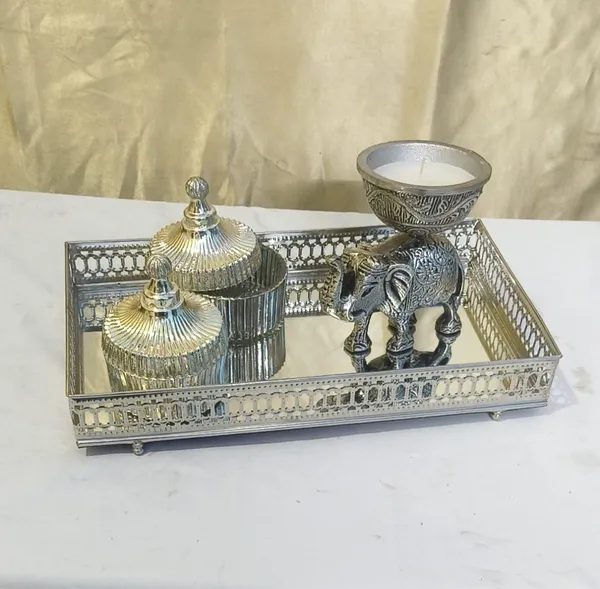 Metal_Decorative_Elephant_Motif_Tray_Set