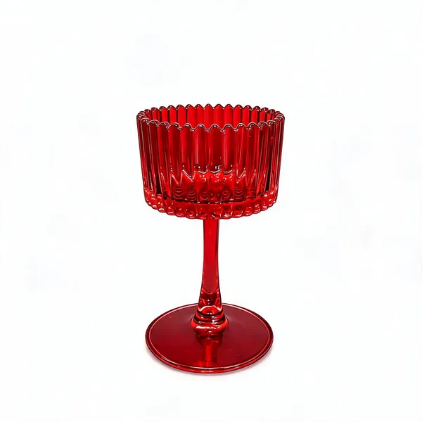 Red_Glass_Stemmed_Candle_Holder_For_Home_Decor