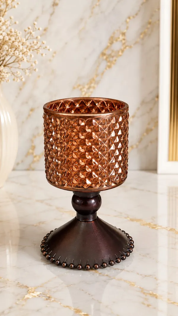 Glass_Geometric_Pattern_Pedestal_Candle_Holder