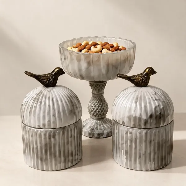Grey_Glass_Serving_Set_For_Kitchen__And_Dining
