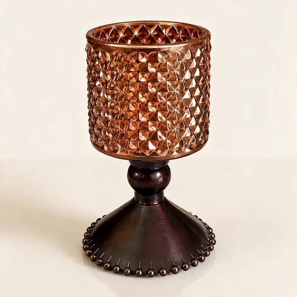Red_Glass_Pedestal_Candle_Holder_For_Home_Decor