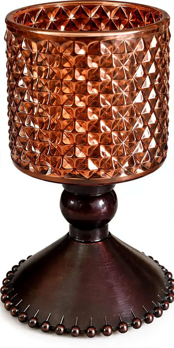 Red_Glass_Pedestal_Candle_Holder_For_Home_Decor