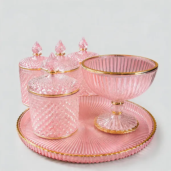 Pink_Glass_Serving_Tray_Set_For_Home_Decor_Pack_Of_5