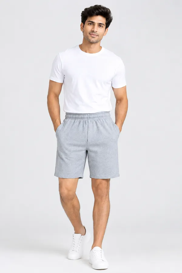 Grey_French_Terry_Regular_Fit_Shorts_For_Men