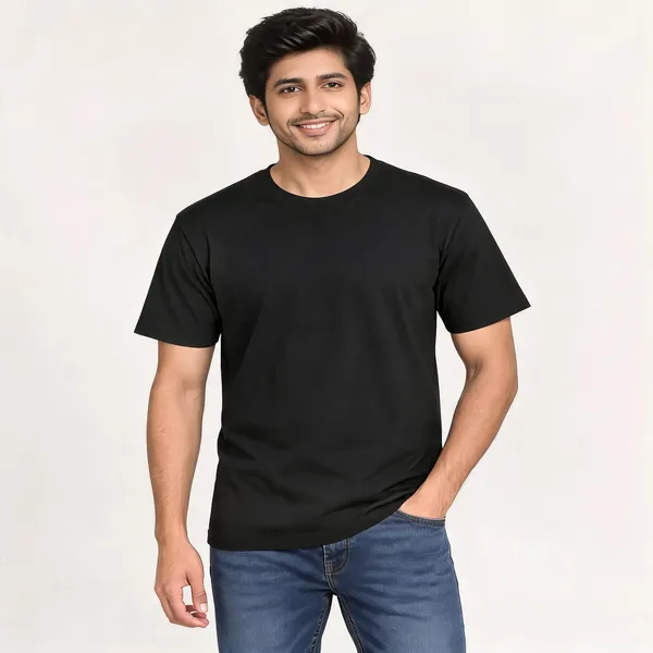 Black_Cotton_Regular_Fit_Round_Neck_T-Shirt_For_Men