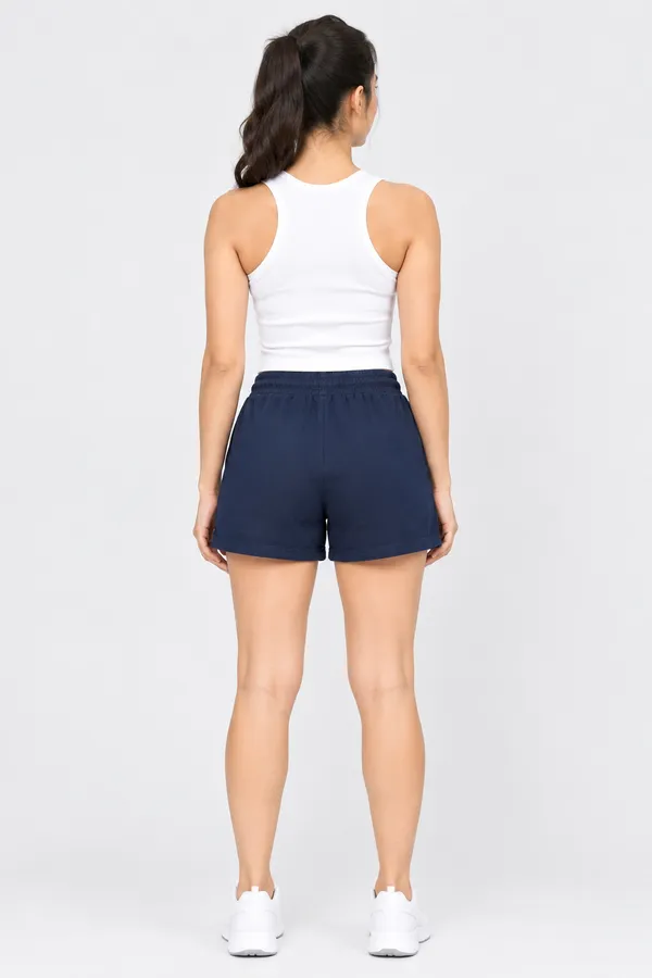 Navy_French_Terry_Relaxed_Fit_Sports_Shorts_For_Women