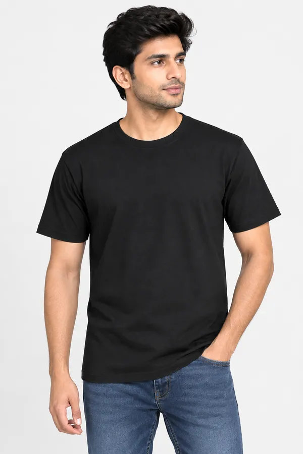 Black_Cotton_Regular_Fit_Round_Neck_T-Shirt_For_Men