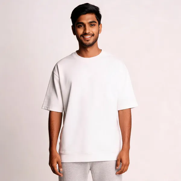White_French_Terry_Oversized_T-Shirt_For_Men