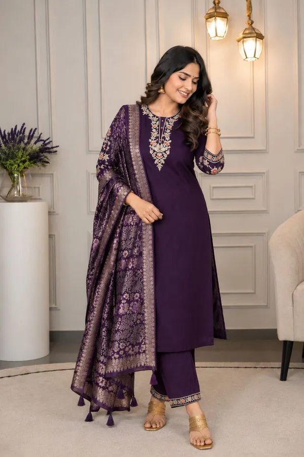 Purple_Rayon_Straight_Embroidered_Kurta_Palazzo_&_Dupatta_Set_For_Women