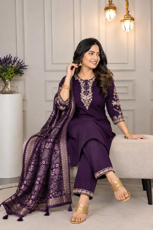 Purple_Rayon_Straight_Embroidered_Kurta_Palazzo_&_Dupatta_Set_For_Women
