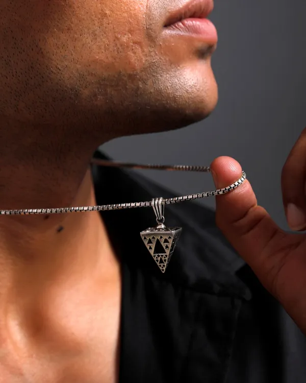 Silver_Sterling_Pyramid_Pendant_Chain_For_Men