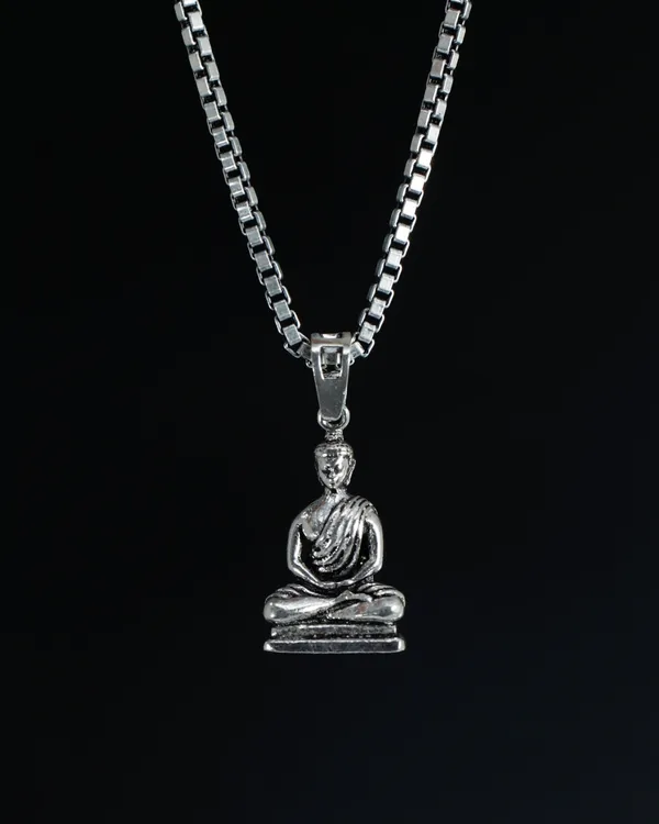 Silver_Sterling_Buddha_Pendant_Chain_For_Men