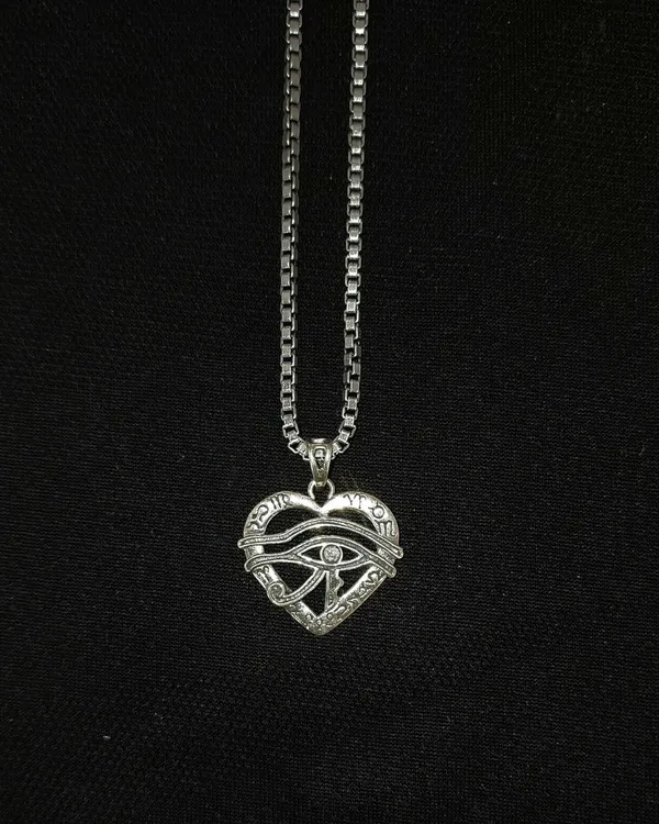 Silver_Sterling_Evil_Heart_Pendant_Chain_For_Men