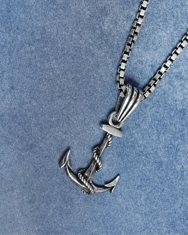 Silver_Sterling_Anchor_Pendant_Chain_For_Men