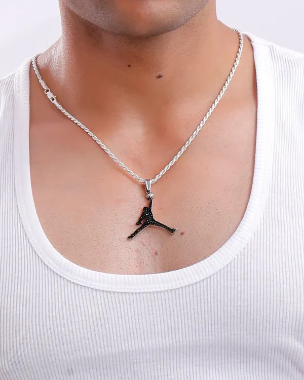 Silver_Sterling_Jordan_Pendant_Chain_For_Men