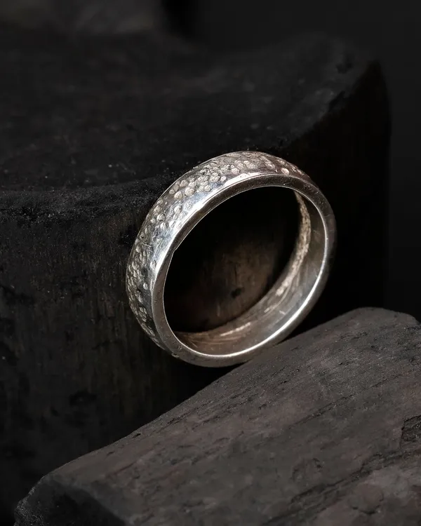 Silver_Sterling_Curved_Hammered_Band_Ring_For_Men